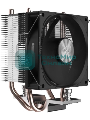 Кулер для процессора PCCooler R200 S115X/1200/1700/AM4/AM5 (TDP 110W, 90мм Non LED Fan, 2 тепловые трубки 6мм, 2200RPM, 28,3dBa)