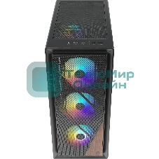 Компьютерный корпус Azza Forest черный без БП ATX 4x120мм 4x140мм 2xUSB 3.0 audio bott PSU