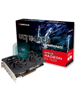 Видеокарта Biostar PCI-E 4.0 VA76S6RM81 RX7600 OC AMD Radeon RX 7600 8Gb 128bit GDDR6 2318/18000 HDMIx1 DPx3 HDCP Ret