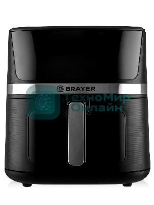 Аэрогриль Brayer 2038BR черный, 1600 Вт, 7 л, сенсор, 12 программ