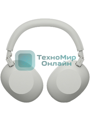 Беспроводные/проводные наушники Sony WH-1000XM6 серебро, полноразмерные, Bluetooth + проводной, адаптивное активное шумоподавление, до 40 ч