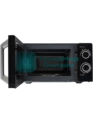 Микроволновая печь Hyundai HYM-M2052 черный, 20 л, 700 Вт, переключатели - поворотный механизм