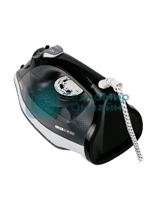 Утюг Centek CT-2307 черный/белый, 2800 Вт, 60 г/мин, 190 г/мин, 300 мл