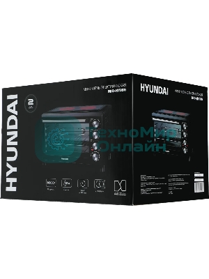 Мини-печь Hyundai MIO-HY086 38 л, 1600 Вт, черный