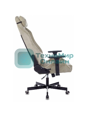 Кресло игровое Бюрократ Knight N1 Fabric бежевый Light-21, с подголов. крестовина металл