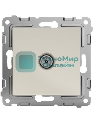 Коннектор TV TOKOV ELECTRIC СП Pixel механизм бежевый