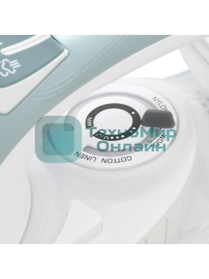 Утюг Hyundai H-SI01223 белый/изумрудный, 3000 Вт, 25 г/мин, 220 г/мин, 420 мл