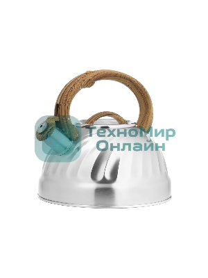 Чайник для плиты LARA LR00-69 (зеркальный) 2.7 л индукционное капсулированное дно, свисток с кноп. Механизмом