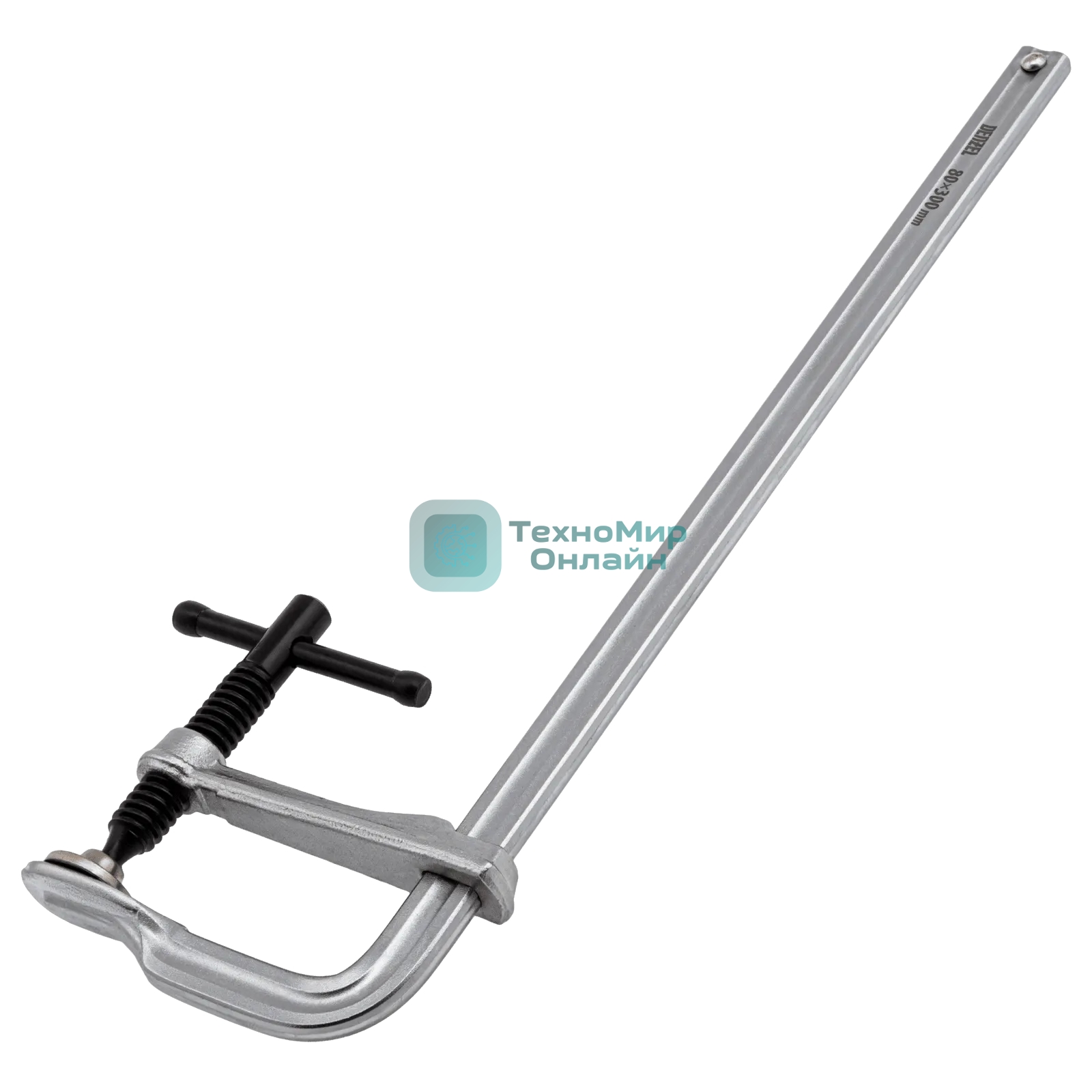 Струбцина Denzel F-образная, 80x300 мм, кованая