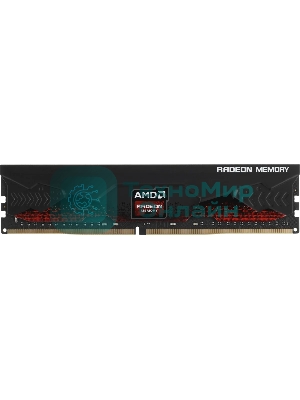 Оперативная память AMD Radeon R9, DDR4, 16GB (1x16GB), 3200MHz, CL16, DIMM, с радиатором, черный