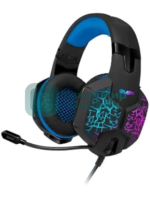 Гарнитура Sven AP-U980MV синий-чёрный, проводная, USB
