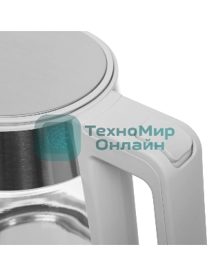 Чайник электрический Haier HK-500 1.7л. 2200Вт серый/белый корпус: стекло/пластик (TD0029955RU)