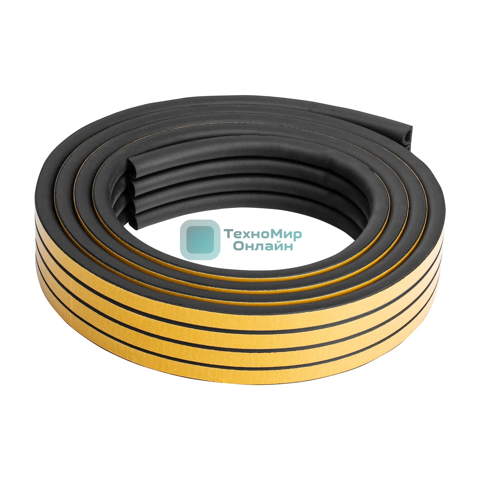 Уплотнитель резиновый Сибртех 14х12 мм для широких щелей, 12 м, профиль 