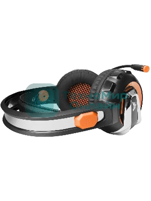 Гарнитура Crown CMGH-3003 чёрный/оранжевый, проводная, подсветка