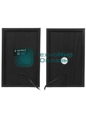 Акустическая система Gembird SPK-201, черный МДФ,2х2,5 Вт, регулятор громкости, USB