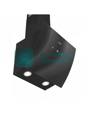 Вытяжка каминная Elikor Wave BK 50 черный, 50 см, 750 куб. м/ч, 56 дБ