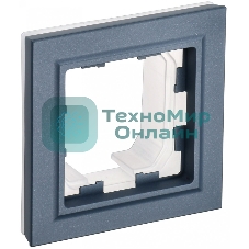 Рамка 1-местная IEK BRITE РУ-1-БрМ-44 IP44 маренго