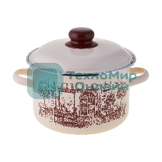 Кастрюля Appetite 1RD201M Cafe эмалированная сталь, цилиндрическая 4 л