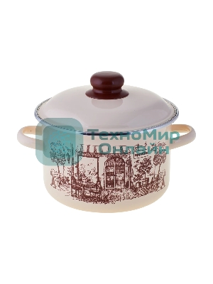 Кастрюля Appetite 1RD201M Cafe эмалированная сталь, цилиндрическая 4 л