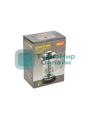 Френч-пресс MALLONY MOMENTO 350 мл из боросиликатного стекла с надписью на корпусе (007530)