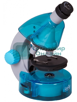 Микроскоп Levenhuk LABZZ M101 AZURE Лазурь Тип микроскопа: биологические,Тип насадки: монокулярные,Материал оптики: оптический пластик,Угол наклона окулярной насадки: 45°,Увеличение: 40–640 крат,Фокусировка: грубая,Корпус: пластик,Подсветка: светодиодная,Регулировка яркости: есть,Питание от батаре