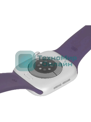 Умные часы Apple Watch Series 11 A3331 42мм OLED корп.серебристый Sport Band рем.фиолетовый разм.брасл.:S/M (MEU64LW/A)