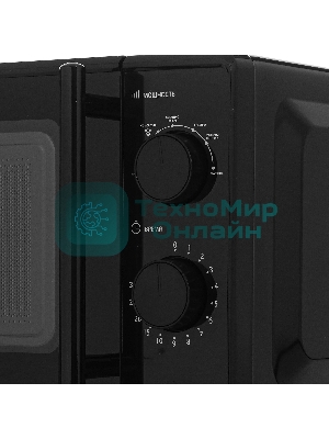 Микроволновая печь Delta DL-85L20 черный, 20 л, 700 Вт, переключатели - поворотный механизм