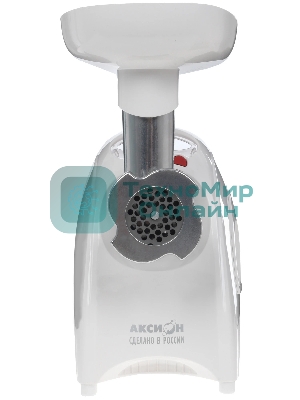 Мясорубка электрическая Аксион М41.03 белый, 1700 Вт, 2.0 кг/мин, реверс, защита от перегрузки, насадки - 8