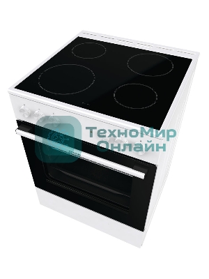Плита электрическая Gorenje GEC6A11WG белый, конфорок 4 шт, духовка 65 л, 60 см x 85 см x 60 см