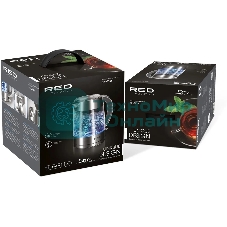 Чайник электрический Red Solution RK-G138 1.7л. 2200Вт серый (корпус: стекло)