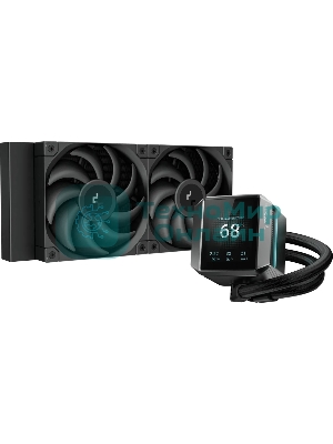 Система жидкостного охлаждения DEEPCOOL MYSTIQUE 240 ARGb черный, 120 мм, алюминий, 2150 об/мин, 36.49 дБ, 4 pin, 280 Вт