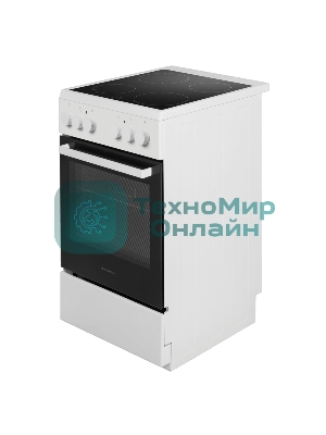 Плита электрическая Maunfeld MEC55CW07 белый, конфорок 4 шт, духовка 60 л, 50 см x 85 см x 60 см