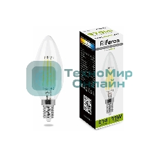 Лампа светодиодная Feron LB-713 11Вт Е14 белый свеча FILAMENT