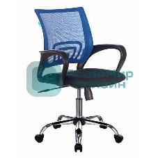 Кресло Бюрократ CH-695N/SL/BL/TW-11 синий/черный, сетка, 120 кг, механизм качания