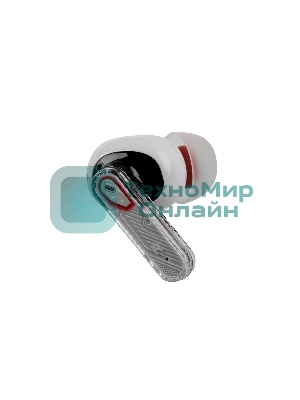 Наушники TWS Aksberry B21 Crystal белый, внутриканальные, Bluetooth, до 4 ч