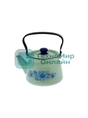 Чайник для плиты эмалированный СИБИРСКИЕ ТОВАРЫ 2,3 л с рис С2714.3С салатовый