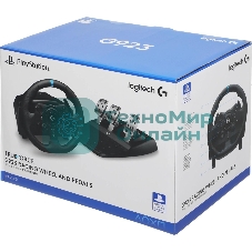 Руль Logitech G923 10кноп. (с педалями) черный