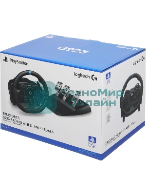 Руль Logitech G923 10кноп. (с педалями) черный