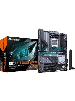 Материнская плата Gigabyte B650E EAGLE WIFI6E, AM5, AMD B650E, 4xDDR5, 4xSATA, 3xM.2, 1xPCIe 5.0 x16, 1xPCIe 4.0 x4, 2xPCIe 3.0 x1, 1xHDMI, 1xDP, 1x2.5Gb LAN, Wi-Fi 6E, Bluetooth 5.3, 1xUSB-C 5Gbps, 2xUSB-A 10Gbps, 2xUSB-A 5Gbps, 4xUSB-A 2.0, 1xPS/2, 3x3.5 мм, 7.1, ATX