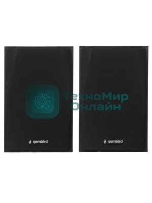 Акустическая система Gembird SPK-201, черный МДФ,2х2,5 Вт, регулятор громкости, USB