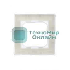 Рамка 1-местная IEK BRITE РУ-1-БрЖ-44 IP44 жемчуг