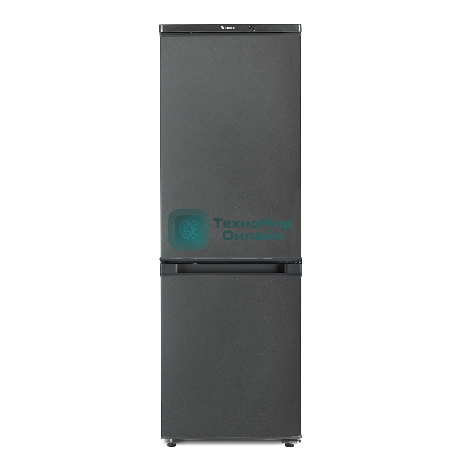 Холодильник Бирюса W418 графит двухкамерный 125/55л морозилка снизу