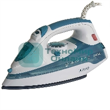 Утюг Delta LUX DL-710 белый с серо-голубым, 2400 Вт, 25 г/мин, 130 г/мин, 320 мл