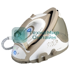 Парогенератор электрический Endever Delta-400, белый/бежевый, мощность 2600 Вт, пост. подача пара 140 г/мин, макс. паровой удар до 400 г/мин