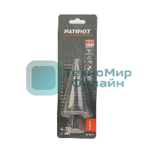 Сверло PATRIOT EXPERT по металлу ступенчатое 4-32 мм, Р6М5, упаковка блистер