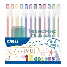 Набор ручек гелевых Deli Delight EG119-12C, ассорти чернила (12шт)