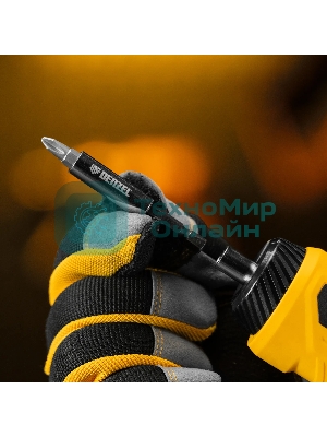 Набор бит с магнитным держателем Denzel S2, 8 шт.