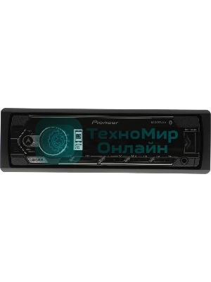 Автомагнитола Pioneer MVH-S325BT, 1 DIN, Bluetooth, USB Type-A, AUX, пульт ДУ, съёмная панель