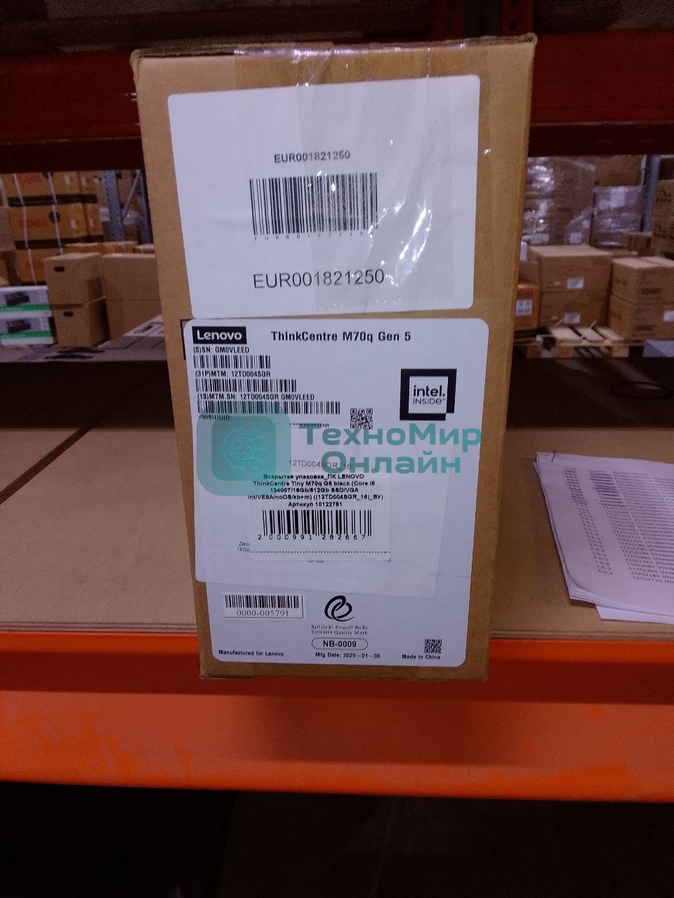 (Поврежденная упаковка) ПК LENOVO ThinkCentre Tiny M70q G5 черный (Core i5 13400T/16Gb/512Gb SSD/VGA int/VESA/noOS/kb+m) ((12TD004SGR_16)_ВУ)