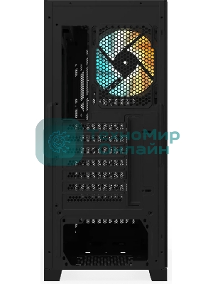 Корпус Gigabyte C103G Glass Black, Midi-Tower, чёрный, закалённое стекло, ARGB подсветка, 1 x 120 мм (в комплекте)